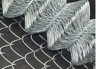 Galvanis 2-3mm Wire Diamond Chain Link Pagar Perlindungan Korosi
