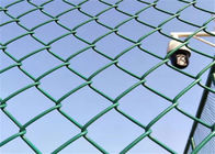 Lapangan Olahraga / Lapangan Tenis 75x75mm Chain Link Mesh Fence 9 Gauge