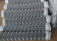 Kain Pagar Rantai Tautan Perak 50x50mm Menenun Kawat Baja Galvanis Panas Untuk Teknik