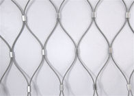 Fleksibel X-Cenderung Ferruled Stainless Steel Rope Mesh Netting Untuk Balkon Balustrade