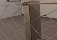 Dekoratif Ferrule Fleksibel SS304 Wire Rope Mesh Untuk Railing Tangga