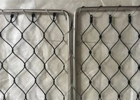 Hitam Oxide Stainless Steel Wire Rope Mesh Ukuran Mata Vertikal / Horisontal 30x30