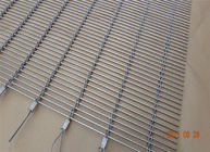Batang anyaman logam dekoratif Mesh, bangunan dekoratif Wire Mesh Cladding