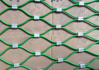 Pagar Wire Mesh Dekoratif Lentur yang Lembut, Tali Tenun PVC / Nylon