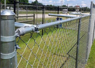 Galvanized Wire Farm 75 * 75mm Chain Link Mesh Fence