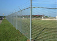 Galvanized Wire Farm 75 * 75mm Chain Link Mesh Fence