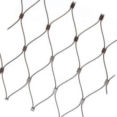 Ringan Stainless Steel Wire Rope Mesh Net Weatherproof Instalasi Mudah