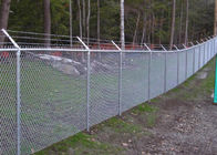 Silver Diamond Hole Pvc Coated Chain Link Fence Galvanis