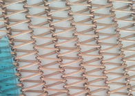 Sprial Weave Arsitektur Conveyor Belt Mesh Curtain Untuk Dekorasi Bangunan