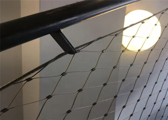 2.0MM Tangga Infill Balustrade Safety Netting Exterior / Interior Decorative Cable Mesh