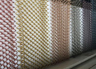 Warna-warni dekoratif kumparan logam Mesh Coil, Chain Link Wire Mesh Curtain