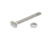 Chain Link 5/16 &quot;x 1 1/4&quot; Carriage Bolt And Nut (Baja Galvanis)