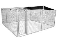 Kotak 10x10x6ft Chain Link Dog Cage Kennel With Door