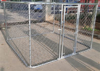Kotak 10x10x6ft Chain Link Dog Cage Kennel With Door