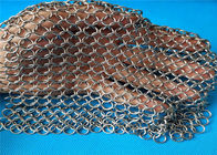 Kitchen Chainmail Cast Iron Cleaner Scrubber Untuk Kit Bright