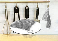 Kitchen Chainmail Cast Iron Cleaner Scrubber Untuk Kit Bright