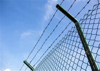 Warna Hitam 6ft Chain Link Fence Fabric Yard Guard