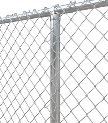 2.4m Tinggi Galvanis PVC Dilapisi Chain Link Mesh Fence Tahan Matahari